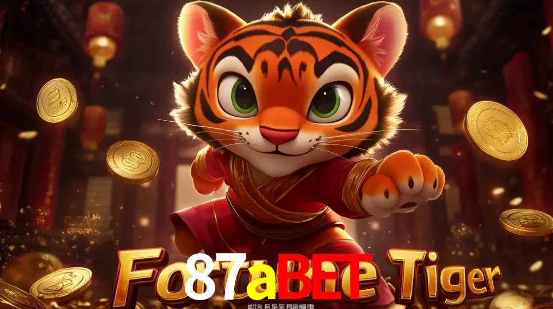 O carismático mascote do jogo de slot Fortune Tiger, um tigre fofo em pose de artes marciais, pronto para trazer sorte e multiplicadores de ganhos no cassino online 87abet.